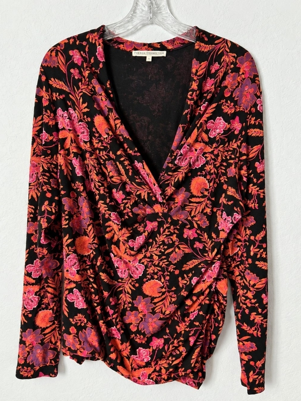 Peruvian Connection Floral Wrap Top – Size XL